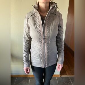 Athleta Women's Quilted Fitted Jacket - Gray